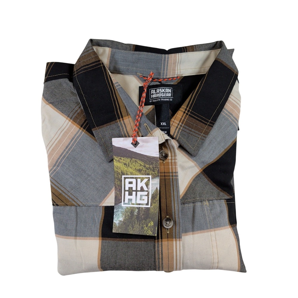 Alaskan Hardgear Duluth Trading Co Women XXL Midnight Sun Plaid Shirt 80732 NEW